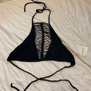 Zaful crochet-like crop tip size L